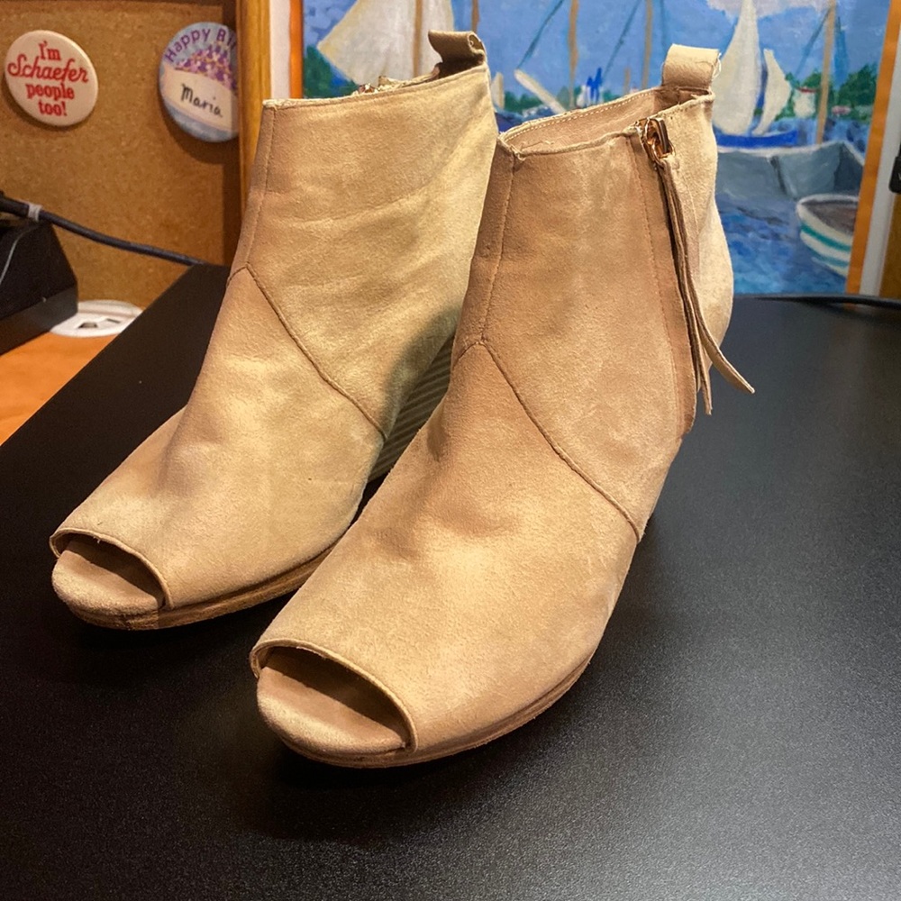 Dolce Vita Suede Nude Wedge Heel